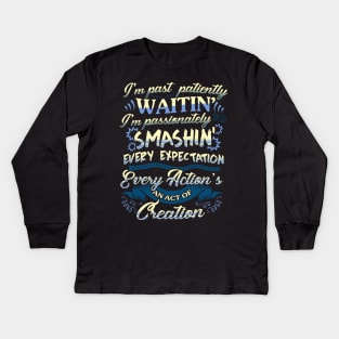 Hamilton quote. Smashin'! Kids Long Sleeve T-Shirt